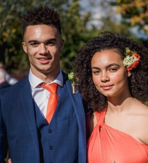 Antonee Robinson with his sister, Holly.